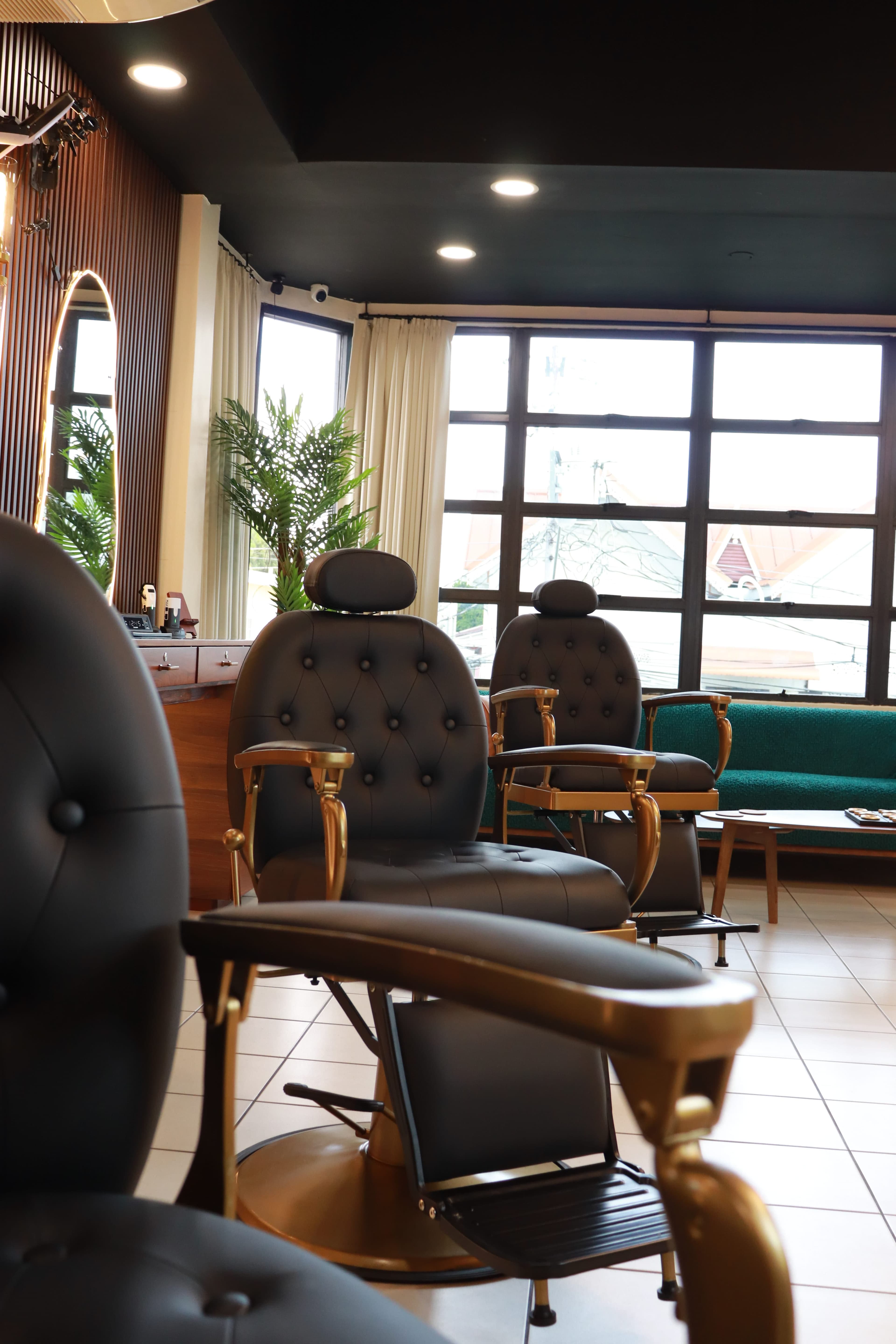 Faded Rooftop barber chairs and lounge